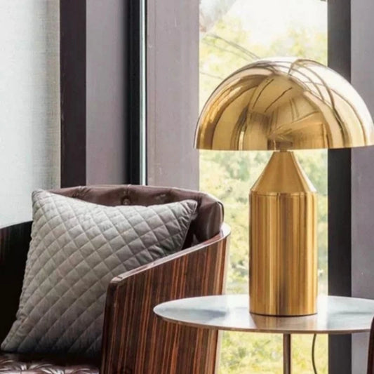 Luxus Pilz LED Tischlampe Gold